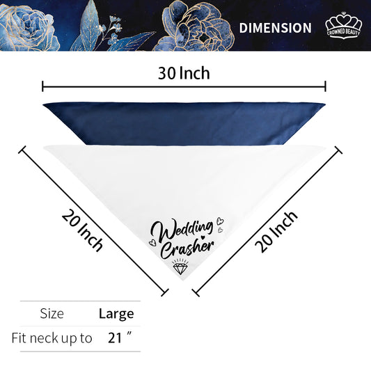 Wedding Crasher Dog Bandanas Reversible Grande 2 Pack, My Humans are Getting Married DB45-L