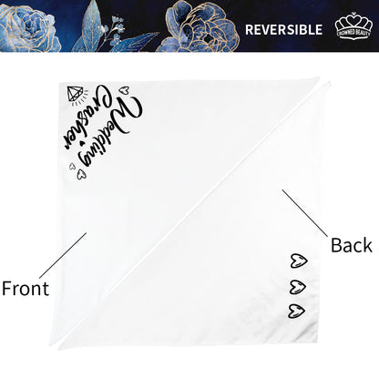 CROWNED BEAUTY Wedding Crasher Dog Bandanas Reversible Large 2 Pack, My Humans are Getting Married DB45-L