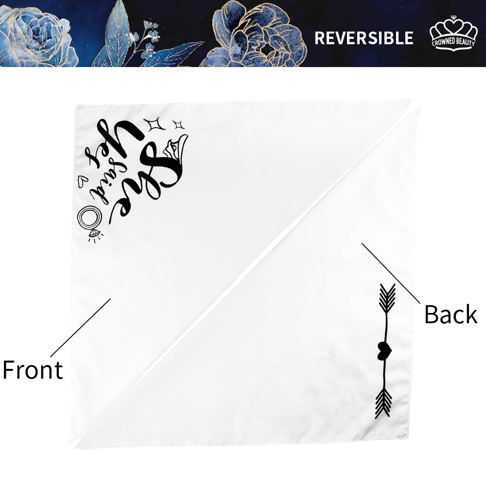 Wedding She Said Yes - Pañuelos para perro, reversibles, grandes, paquete de 2, I Do Too DB46-L