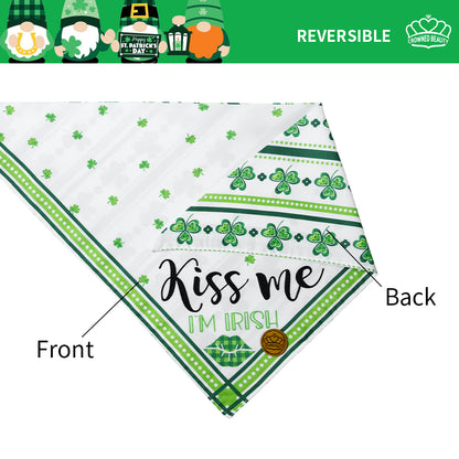 CROWNED BEAUTYSt Patricks Day Dog Bandanas Large 2 Pack, Shamrocks Set, DB28-L